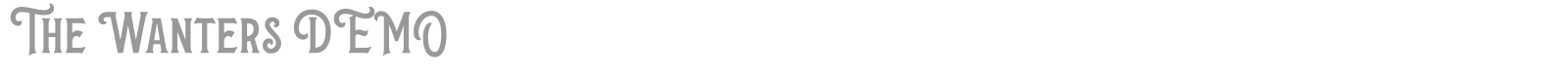 The Wanters font preview
